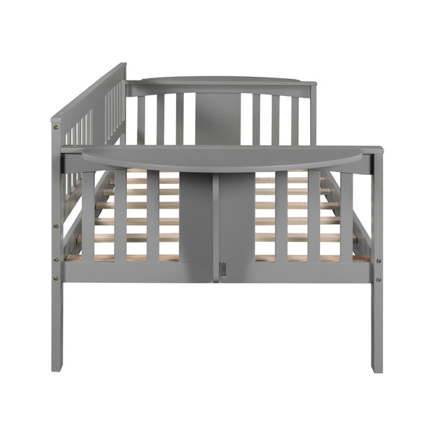 HomeRoots Gray Wood Twin Day Bed - Versatile Sofa & Bed Combo for Guest Rooms, Living Spaces, or Offices 602067