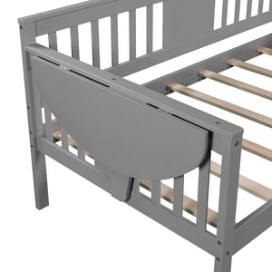 HomeRoots Gray Wood Twin Day Bed - Versatile Sofa & Bed Combo for Guest Rooms, Living Spaces, or Offices 602067