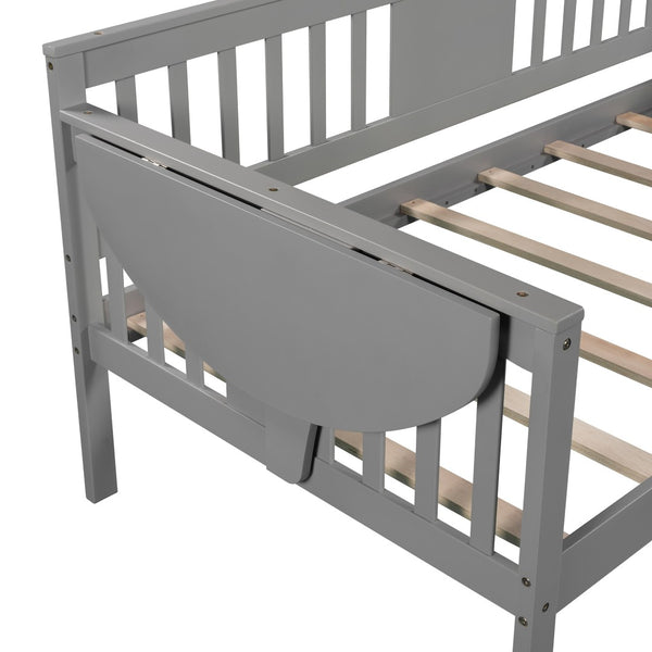 HomeRoots Gray Wood Twin Day Bed - Versatile Sofa & Bed Combo for Guest Rooms, Living Spaces, or Offices 602067