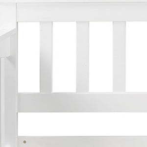 HomeRoots White Wood Twin Day Bed - Elegant Multi-Functional Sofa & Sleeper for Small Spaces & Guest Rooms 602068