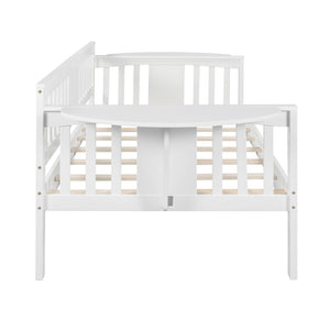 HomeRoots White Wood Twin Day Bed - Elegant Multi-Functional Sofa & Sleeper for Small Spaces & Guest Rooms 602068