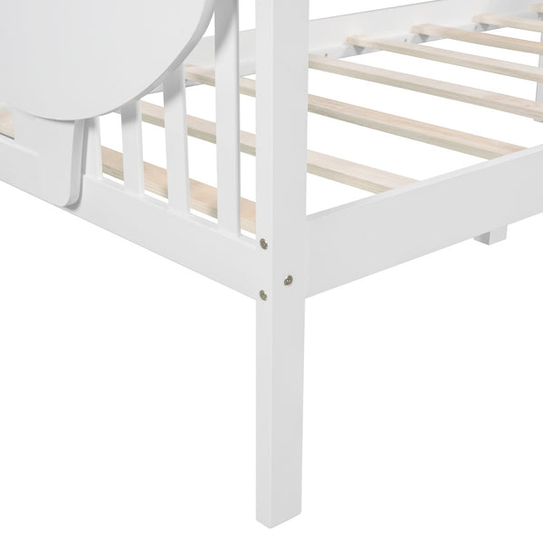 HomeRoots White Wood Twin Day Bed - Elegant Multi-Functional Sofa & Sleeper for Small Spaces & Guest Rooms 602068
