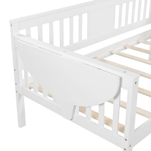 HomeRoots White Wood Twin Day Bed - Elegant Multi-Functional Sofa & Sleeper for Small Spaces & Guest Rooms 602068