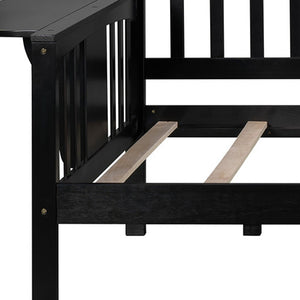 HomeRoots Espresso Wood Twin Day Bed - Sleek Modern Design for Versatile Seating and Comfortable Sleeping Space 602069