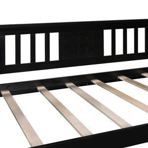 HomeRoots Espresso Wood Twin Day Bed - Sleek Modern Design for Versatile Seating and Comfortable Sleeping Space 602069
