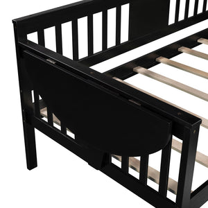 HomeRoots Espresso Wood Twin Day Bed - Sleek Modern Design for Versatile Seating and Comfortable Sleeping Space 602069