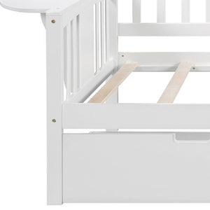 HomeRoots White Wood Twin Day Bed with Under-Bed Storage Drawers – Stylish, Durable, Perfect for Any Room 602073