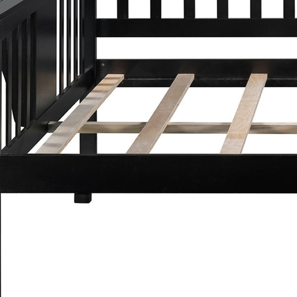 HomeRoots Espresso Wood Daybed - Versatile Lounge & Sleeping Solution for Modern Spaces with Timeless Appeal 602076