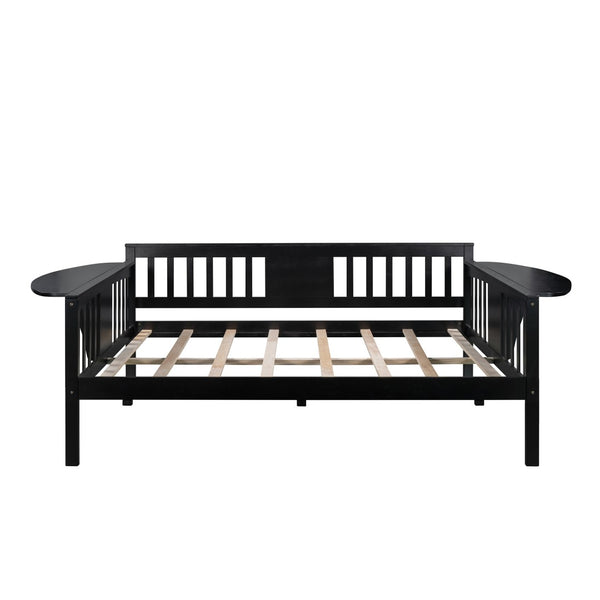 HomeRoots Espresso Wood Daybed - Versatile Lounge & Sleeping Solution for Modern Spaces with Timeless Appeal 602076