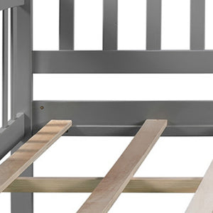 HomeRoots Gray Wood Full Day Bed with Under-Bed Storage Drawers - Modern Design for Versatile Living Spaces 602079