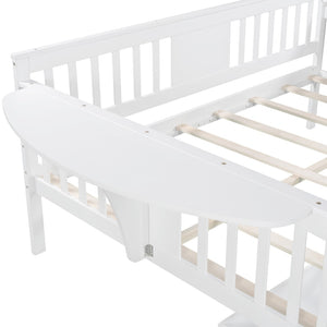 HomeRoots White Wood Full Daybed with Drawers - Versatile Comfort for Living Spaces, Guest Rooms & More! 602080