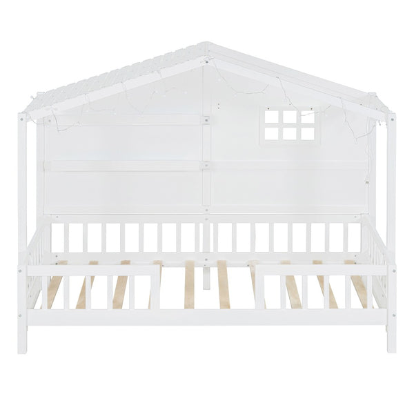 HomeRoots White Wood Twin Canopy Bed Frame - Modern Design for Small Spaces, Stylish & Durable Sleep Solution 602088
