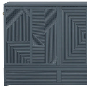 HomeRoots Gray Wood Full Murphy Bed | Space-Saving Design for Stylish Living, Perfect for Guests & Small Homes 602096