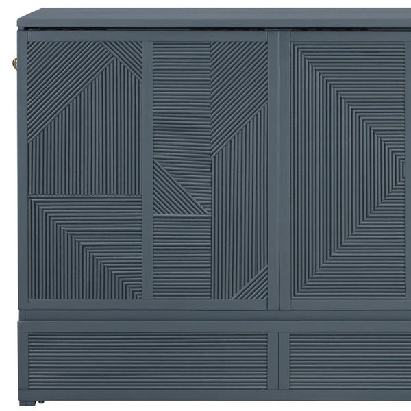 HomeRoots Gray Wood Full Murphy Bed | Space-Saving Design for Stylish Living, Perfect for Guests & Small Homes 602096