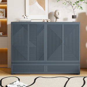 HomeRoots Gray Wood Full Murphy Bed | Space-Saving Design for Stylish Living, Perfect for Guests & Small Homes 602096