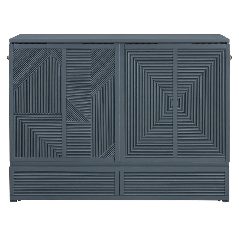 HomeRoots Gray Wood Full Murphy Bed | Space-Saving Design for Stylish Living, Perfect for Guests & Small Homes 602096