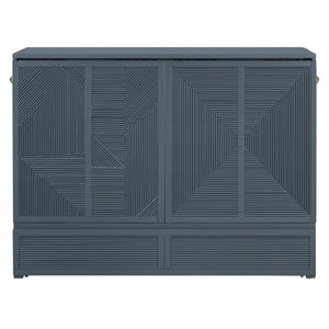 HomeRoots Gray Wood Full Murphy Bed | Space-Saving Design for Stylish Living, Perfect for Guests & Small Homes 602096