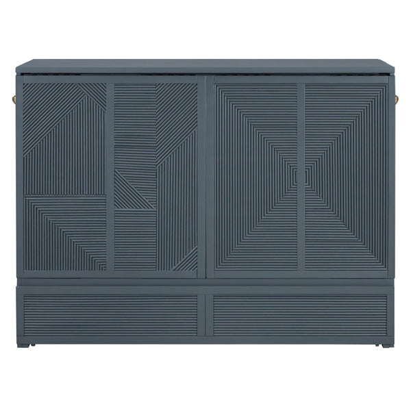 HomeRoots Gray Wood Full Murphy Bed | Space-Saving Design for Stylish Living, Perfect for Guests & Small Homes 602096