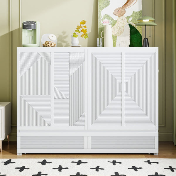 HomeRoots White Wood Full Murphy Bed - Stylish Space-Saving Solution with Durable Design for Any Room 602097