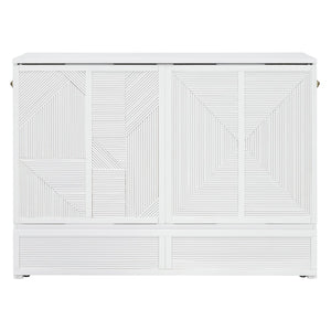 HomeRoots White Wood Full Murphy Bed - Stylish Space-Saving Solution with Durable Design for Any Room 602097