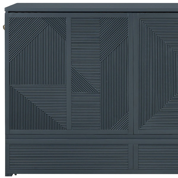 HomeRoots Gray Wood Queen Murphy Bed - Elegant Space-Saving Design for Modern Living, Durable & Stylish Comfort 602098