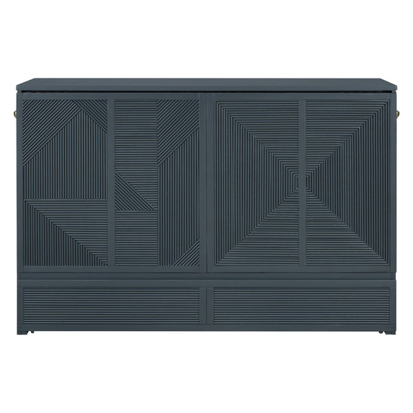 HomeRoots Gray Wood Queen Murphy Bed - Elegant Space-Saving Design for Modern Living, Durable & Stylish Comfort 602098