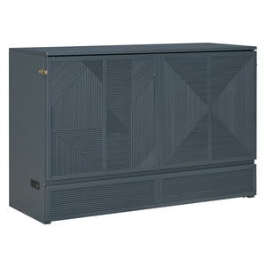 HomeRoots Gray Wood Queen Murphy Bed - Elegant Space-Saving Design for Modern Living, Durable & Stylish Comfort 602098
