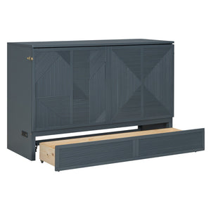 HomeRoots Gray Wood Queen Murphy Bed - Elegant Space-Saving Design for Modern Living, Durable & Stylish Comfort 602098