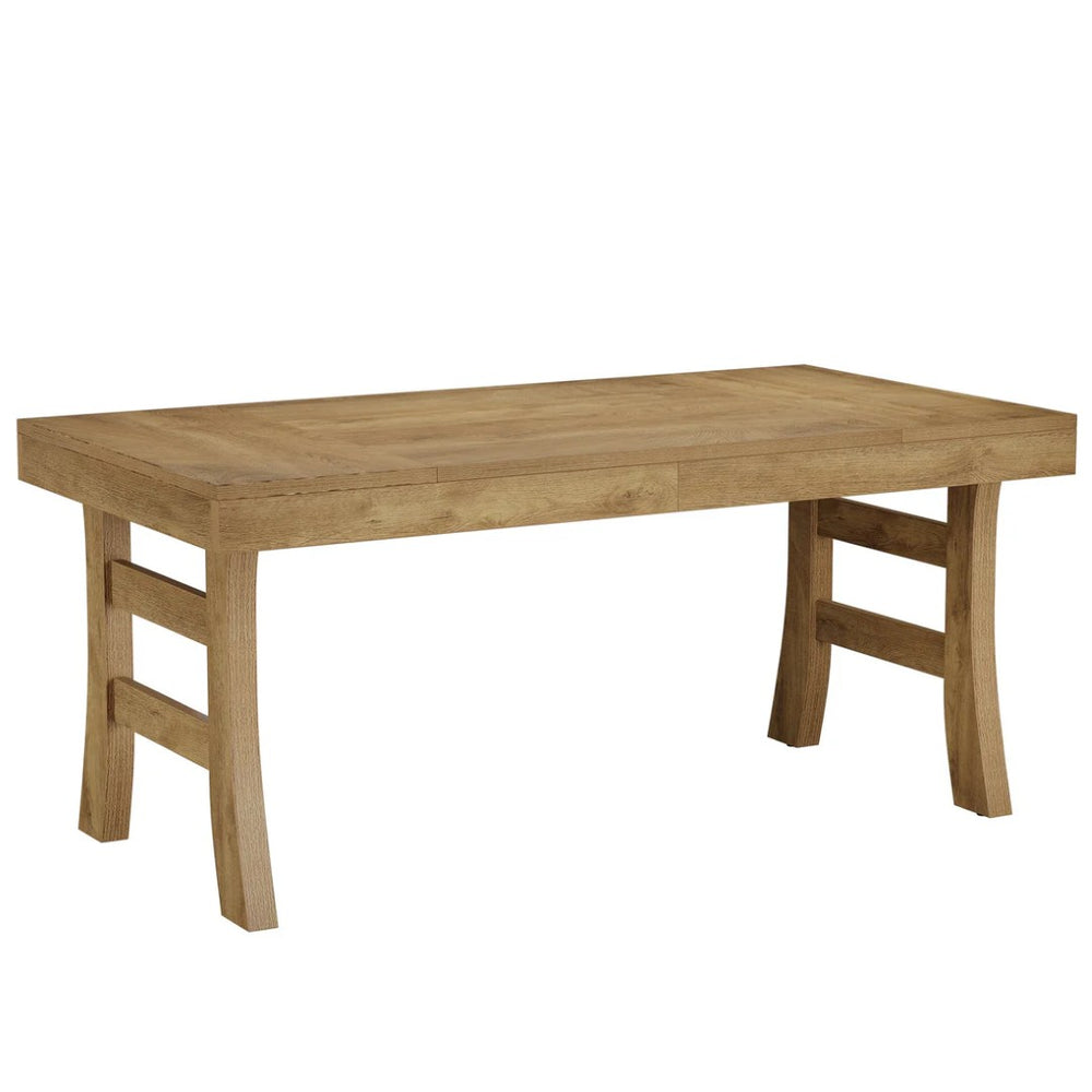 English Elm Executive Home Office Desk with Warm Wood Grain Finish and Spacious 63 Inch Worksurface T3971P464293