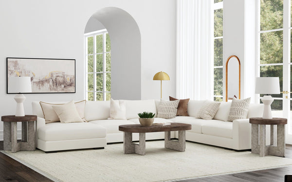 Basset Mirror Nova Coffee Table - Bold Modern Design In Charcoal Cerused Oak With Faux Metal Legs For Your Living Room Gray Wood 6021-lr-100