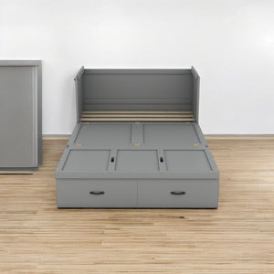 HomeRoots Gray Wood Full Murphy Bed – Stylish Space-Saving Solution for Small Rooms, Studios & Multi-Use Spaces 602100