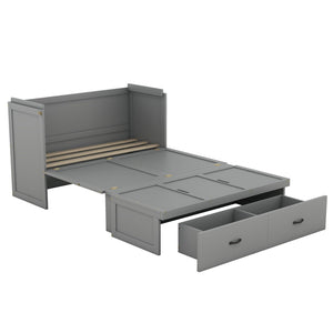 HomeRoots Gray Wood Full Murphy Bed – Stylish Space-Saving Solution for Small Rooms, Studios & Multi-Use Spaces 602100