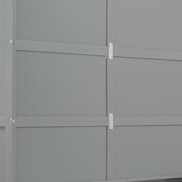 HomeRoots Gray Wood Queen Murphy Bed - Space-Saving Design for Stylish Comfort in Guest Rooms & Apartments 602112