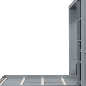HomeRoots Gray Wood Queen Murphy Bed - Space-Saving Design for Multifunctional Living, Stylish & Durable Comfort 602117