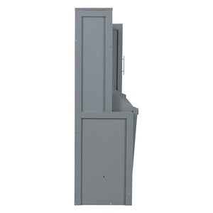 HomeRoots Gray Wood Full Murphy Bed - Stylish Space-Saving Solution for Guest Rooms and Small Apartments 602129
