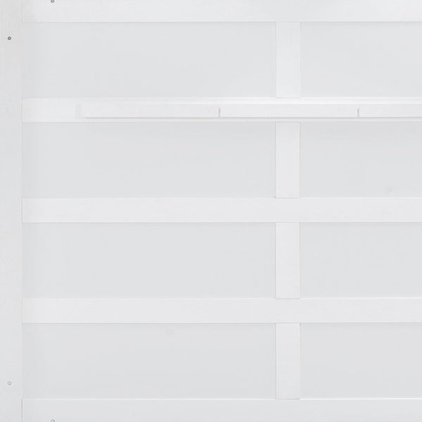 HomeRoots White Wood Queen Murphy Bed - Stylish, Space-Saving Solution for Versatile Guest Room Comfort 602134