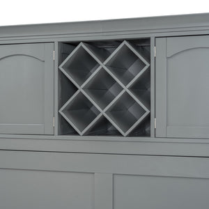 HomeRoots Gray Wood Queen Murphy Bed - Elegant Space-Saving Design with Sturdy Construction for Any Room 602135