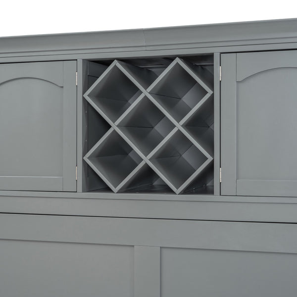 HomeRoots Gray Wood Queen Murphy Bed - Elegant Space-Saving Design with Sturdy Construction for Any Room 602135