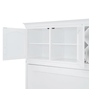 HomeRoots White Wood Queen Murphy Bed – Elegant Space-Saving Design with Integrated Headboard & Sturdy Support 602136