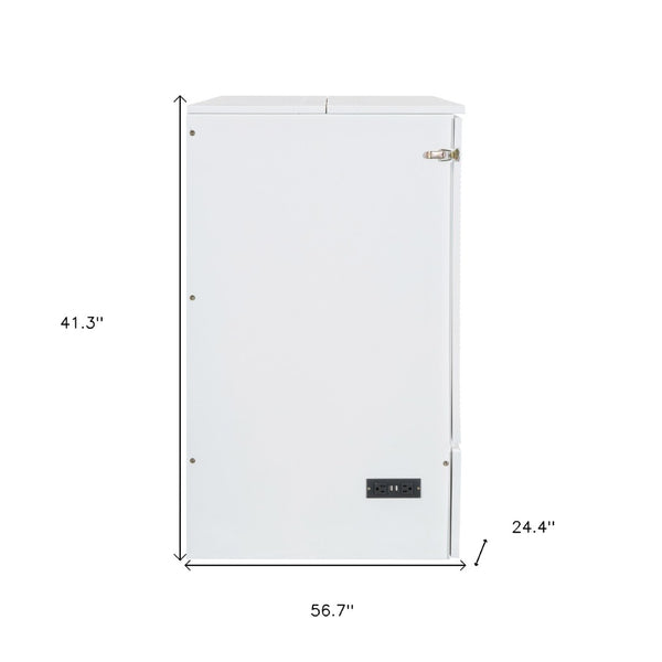 HomeRoots White Wood Full Murphy Bed - Elegant Space-Saving Solution with Timeless Design for Any Room 602140