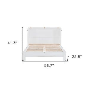 HomeRoots White Wood Full Murphy Bed – Space-Saving Elegance for Modern Living Rooms, Guest Spaces & More! 602143