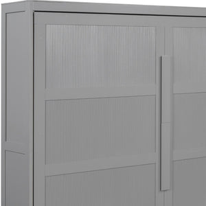 HomeRoots Gray Wood Queen Murphy Bed - Stylish & Space-Saving Solution for Modern Bedrooms & Guest Rooms! 602146