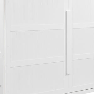 HomeRoots White Wood Queen Murphy Bed - Elegant Space-Saving Design for Serene Sleep & Stylish Décor! 602147