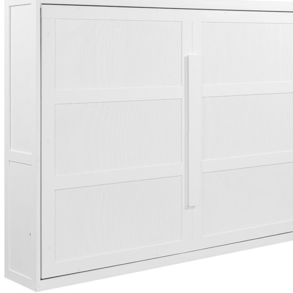 HomeRoots White Wood Queen Murphy Bed - Elegant Space-Saving Design for Serene Sleep & Stylish Décor! 602147