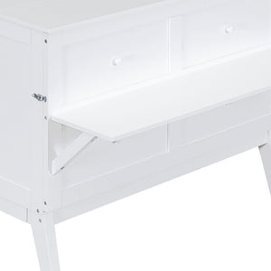 HomeRoots White Wood Full Murphy Bed – Elegant Space-Saving Solution with Integrated Headboard & Easy Setup 602152