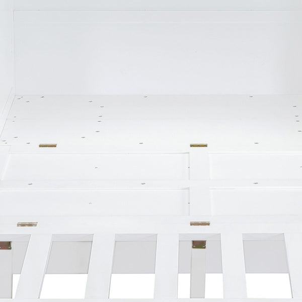 HomeRoots White Wood Queen Murphy Bed – Space-Saving Elegance for Multifunctional Rooms & Stylish Comfort 602154