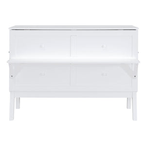 HomeRoots White Wood Queen Murphy Bed – Space-Saving Elegance for Multifunctional Rooms & Stylish Comfort 602154