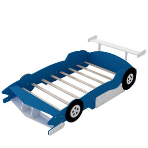 HomeRoots Blue Wood Full Bed Frame – Stylish, Durable Design with Integrated Headboard & Storage-Friendly Features 602158