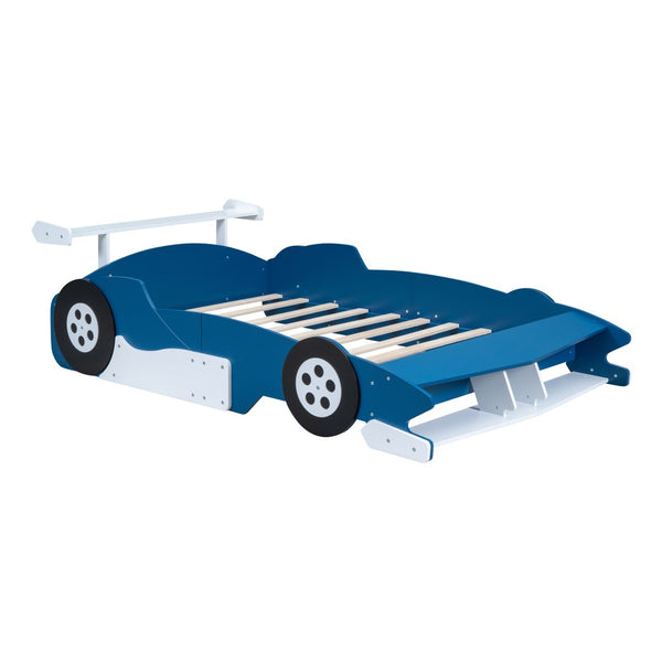 HomeRoots Blue Wood Full Bed Frame – Stylish, Durable Design with Integrated Headboard & Storage-Friendly Features 602158