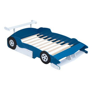 HomeRoots Blue Wood Full Bed Frame – Stylish, Durable Design with Integrated Headboard & Storage-Friendly Features 602158